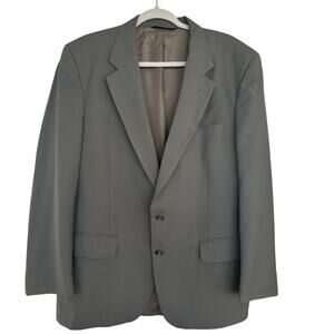 Vintage Burberrys' Men Wool Blazer Taupe Suit Coat Jacket, Estimated 44R, GUC